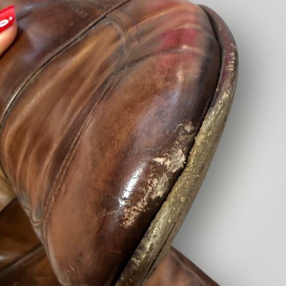 Gucci Men’s Brown Leather Loafers 9.5  Vintage Dress Shoes Classic Slip-On - Picture 9 of 13